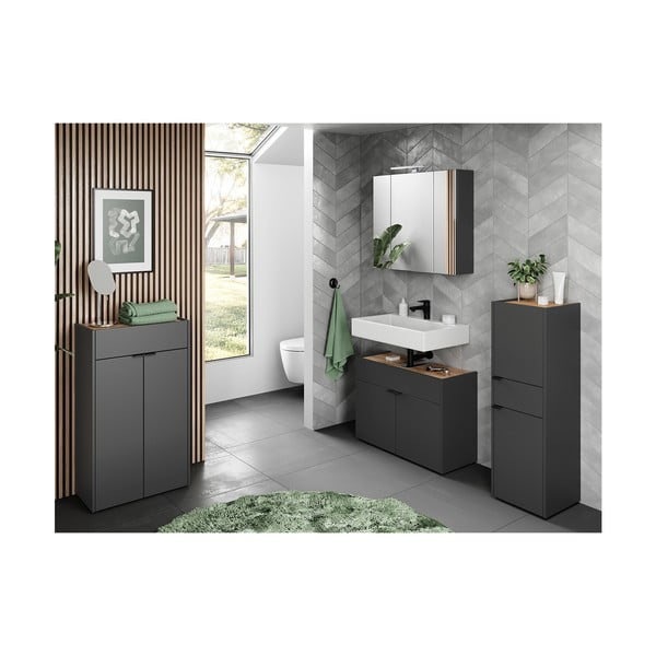 Antracitno siv komplet pohištva za kopalnico Forano – Germania-image-2