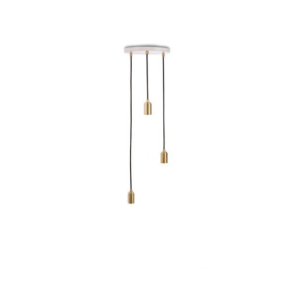 Zatemnitvena viseča svetilka v bronasti barvi ø 25 cm Triple Pendant – tala