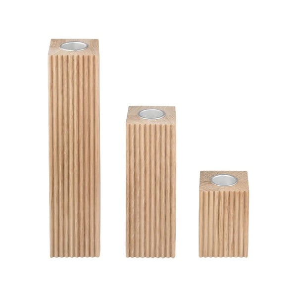 Leseni svečniki v kompletu 3 ks Dreva – Blomus