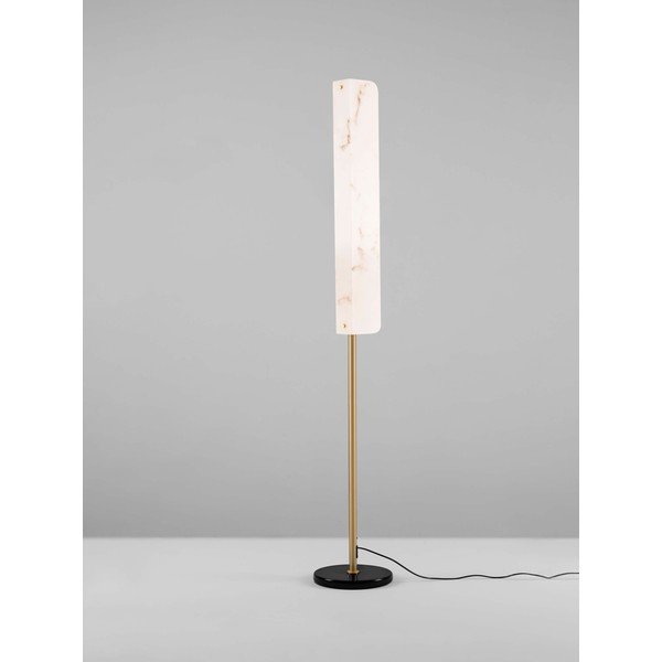 Kremno bela/medeninasta LED stoječa svetilka v marmornem dekorju (višina 160 cm) Aider – Nova Luce-image-3