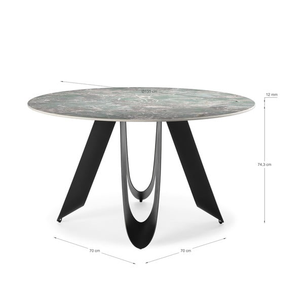 Okrogla jedilna miza ø 135 cm Aila – Marckeric-image-4