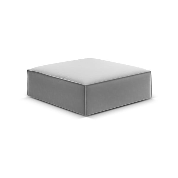 Svetlo siv žameten tabure Vanda – Mazzini Sofas-image-2