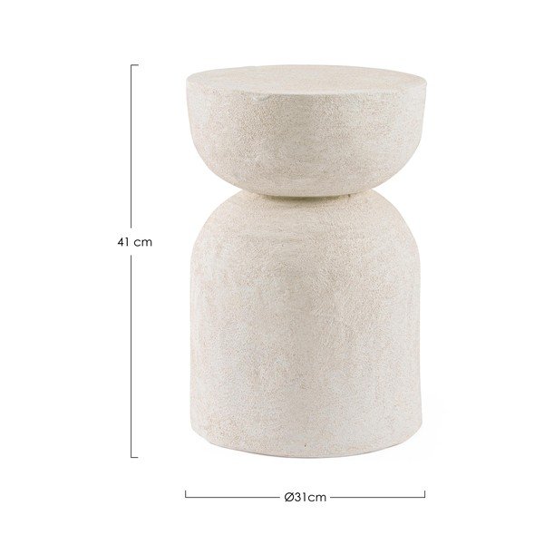 Iz poliresina okrogla stranska mizica ø 31 cm Albin – Bizzotto-image-2