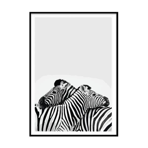 Plakat Piacenza Art Two Zebras, 30 x 20 cm
