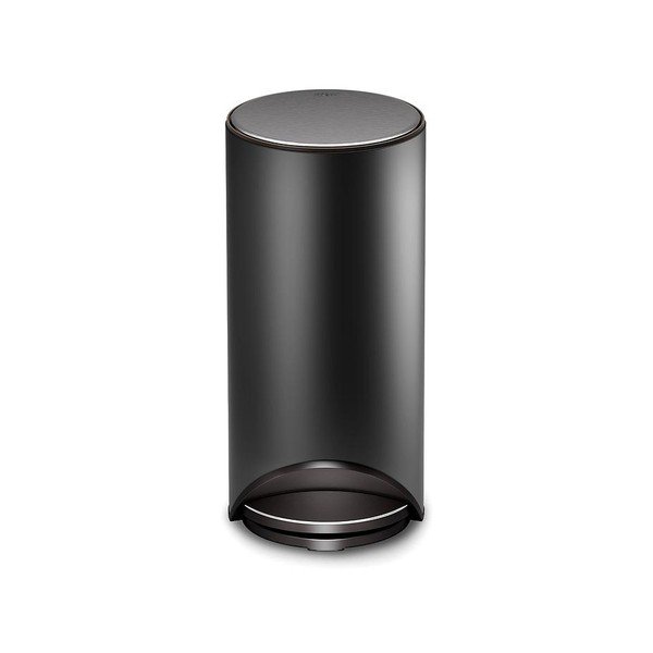 Mat črn kovinski koš za smeti s pedalom 30 l Arc – Joseph Joseph