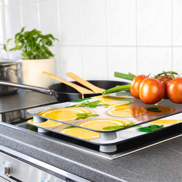 Zaščitne plošče za štedilnik 2 ks iz kaljenega stekla 52x30 cm Lemons – Wenko-image-1