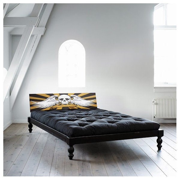 Postelja Karup Rock-o Black/Skull