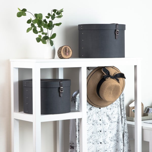 Komplet 2 črnih škatel Bigso Box of Sweden Rut-image-1