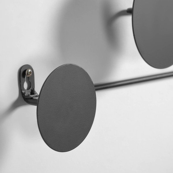 Črn kovinski stenski obešalnik Kave Home Vianela, 52 x 40 cm-image-2