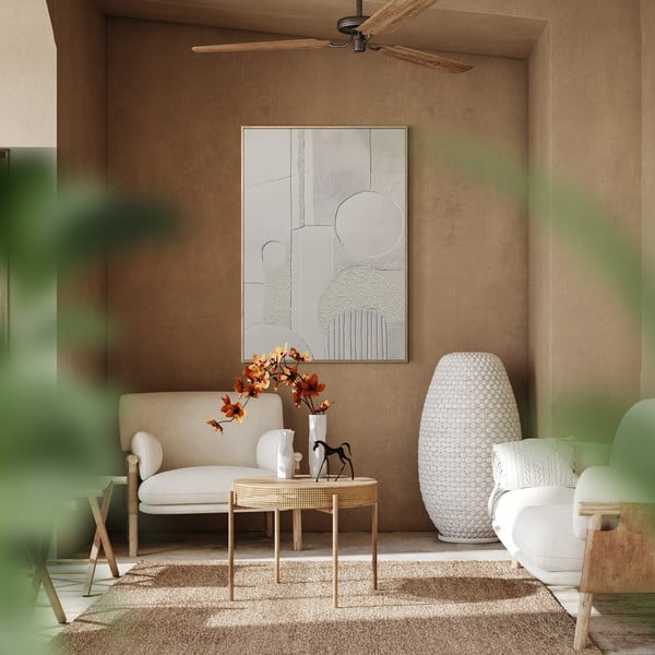 Slika z ročno naslikanimi elementi 70x100 cm Lan 3D Illusion – Styler-image-1