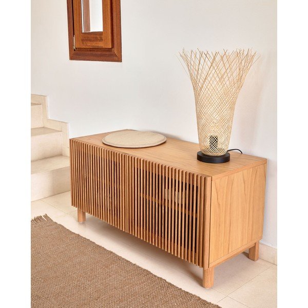 Omarica za čevlje v hrastovem dekorju s klopjo Beyla – Kave Home-image-3