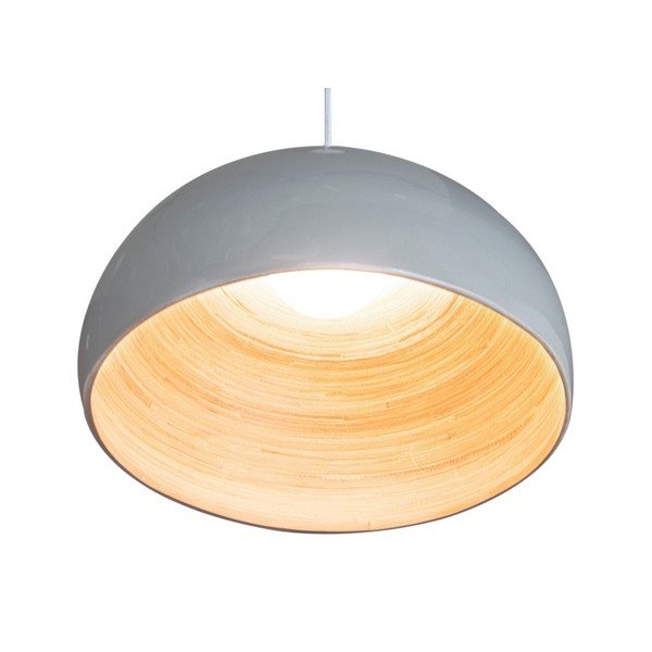 Stropna svetilka iz zelenega bambusa Leitmotiv, ⌀ 33 cm-image-1