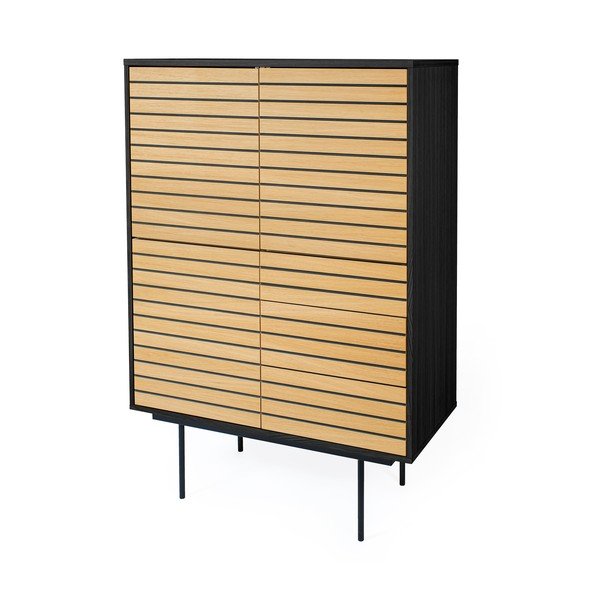 Komoda z dekorjem iz hrastovega lesa Woodman Stripe-image-2