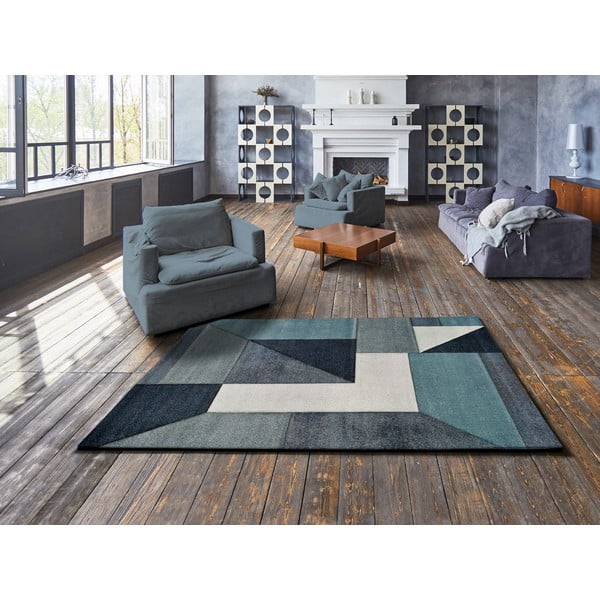 Modra preproga Universal Mya Geo, 120 x 170 cm-image-1