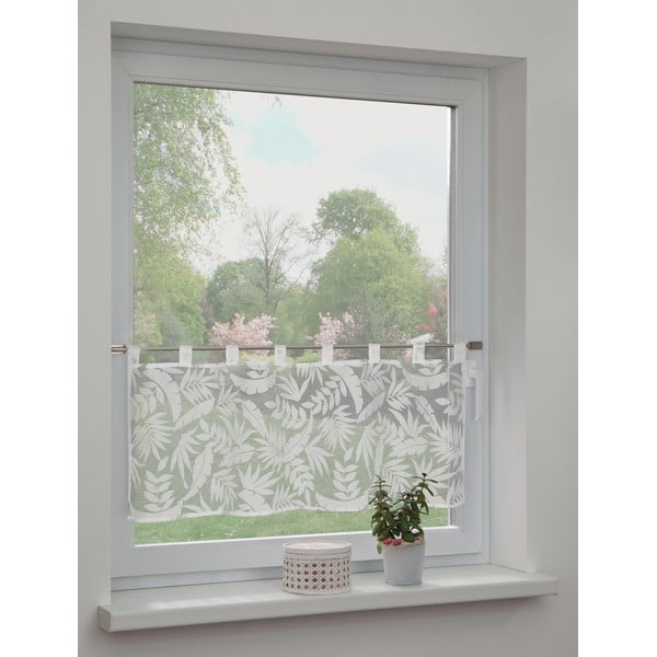 Belo-siva prosojna zavesa 120x45 cm Calista – Sehlbach-image-1