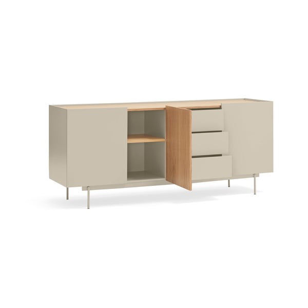 Bež/naravna nizka komoda v hrastovem dekorju 180x78 cm Otto – Teulat-image-3