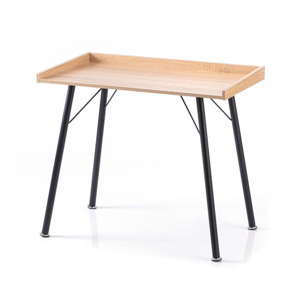Pisalna miza z mizno ploščo v hrastovem dekorju 50x90 cm Fey – Homede