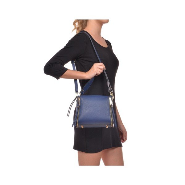Modra usnjena torbica Roberta M Gonna Blu-image-1