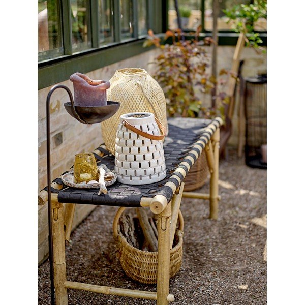 Bela LED lanterna s solarnim panelom (višina 20,5 cm) Treillis – Bloomingville-image-1