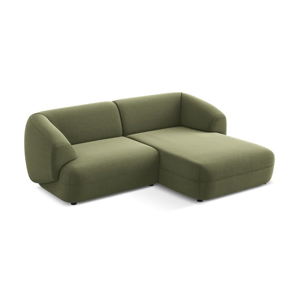 Zelena žametna kotna sedežna garnitura (desni kot) Moana – Makamii-image-2