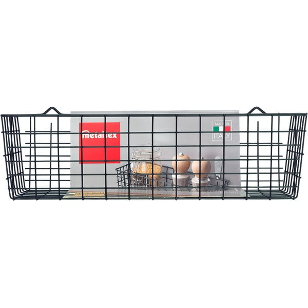 Črna stenska kuhinjska košara Metaltex Koala Lava-image-3