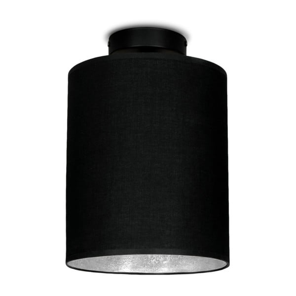 Črna stropna svetilka s srebrnimi detajli Sotto Luce MIKA Elementary XS PLUS CP