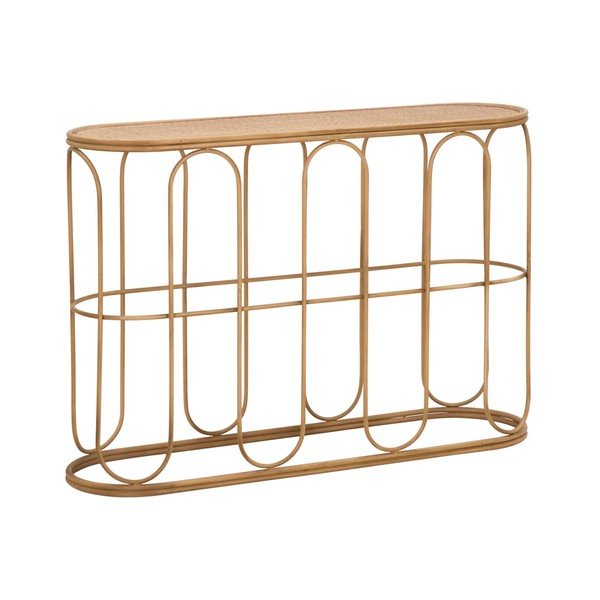 Stranska mizica iz ratana v naravni barvi 32x110 cm Samui – Mauro Ferretti