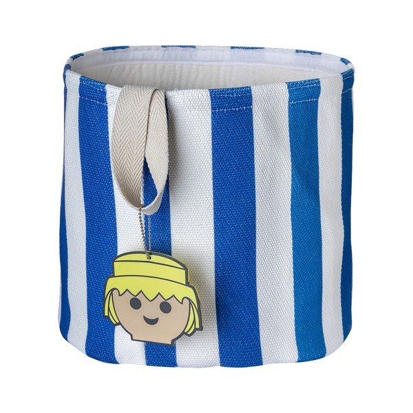 Modra tekstilna otroška škatla za shranjevanje ø 30x28 cm Stripes – Playmobil
