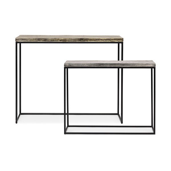 Kovinske stranske mizice v kompletu 2 ks 29x99 cm Amira – Bizzotto-image-4