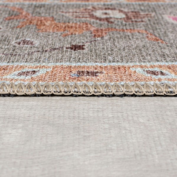 Svetlo zelena pralna preproga 190x290 cm Una Floral – Flair Rugs-image-4