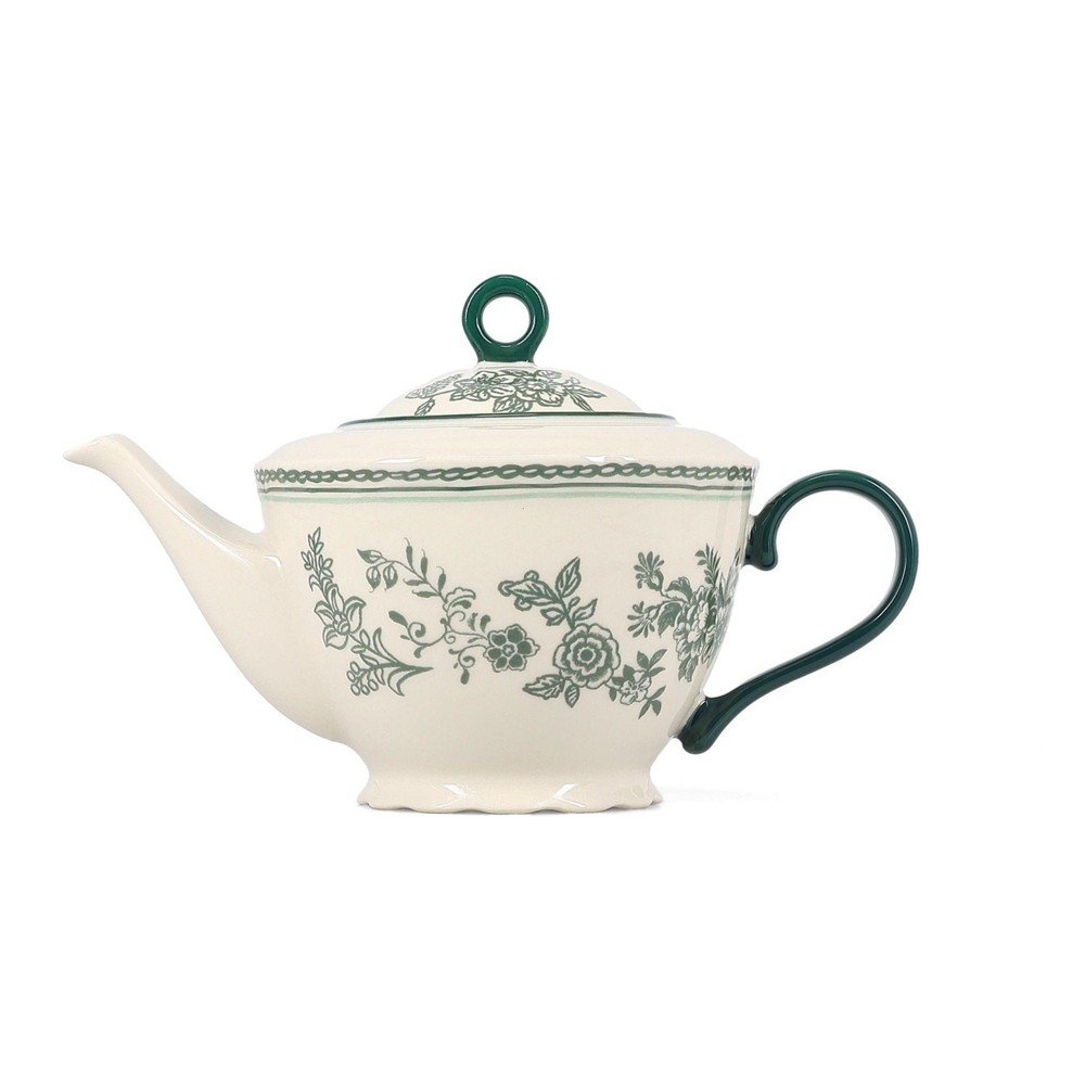 Zelen/slonokoščen porcelanast čajnik 920 ml Cyril