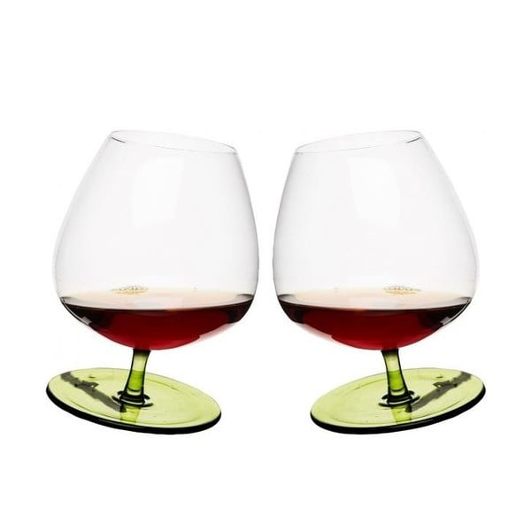 Komplet 2 zelenih kozarcev za brandy Sagaform