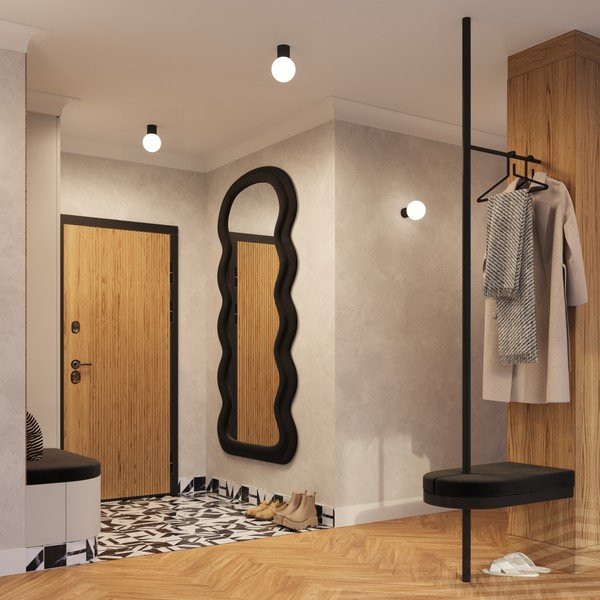 Črna stropna svetilka s steklenim senčilom ø 12 cm Orbital – Sollux-image-3