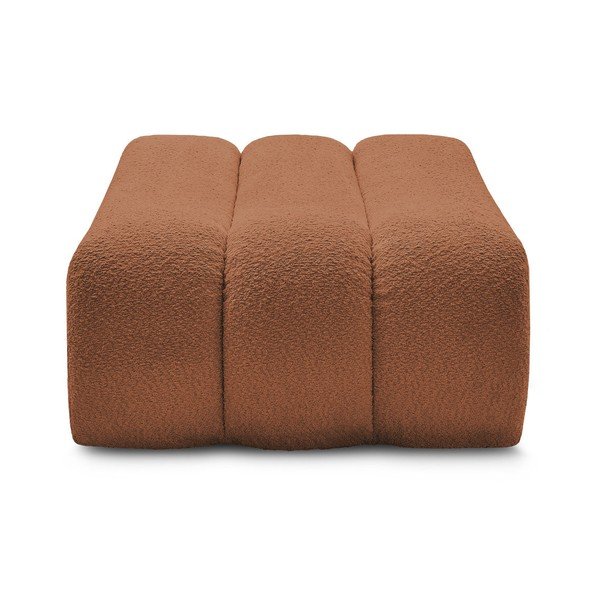 Oranžen tabure iz tkanine bouclé Azra – Bobochic Paris-image-4