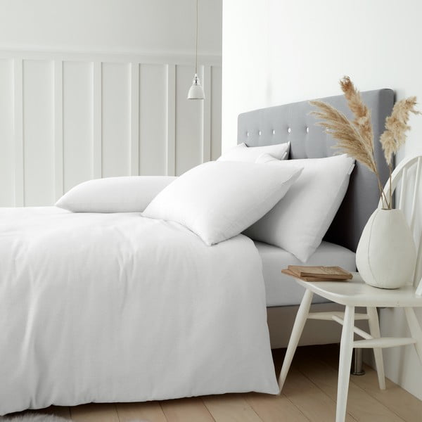 Bela bombažna posteljnina za zakonsko posteljo 200x200 cm – Catherine Lansfield