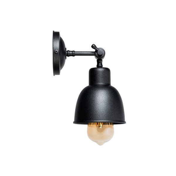 Črna stenska svetilka ø 12 cm Freja – CustomForm