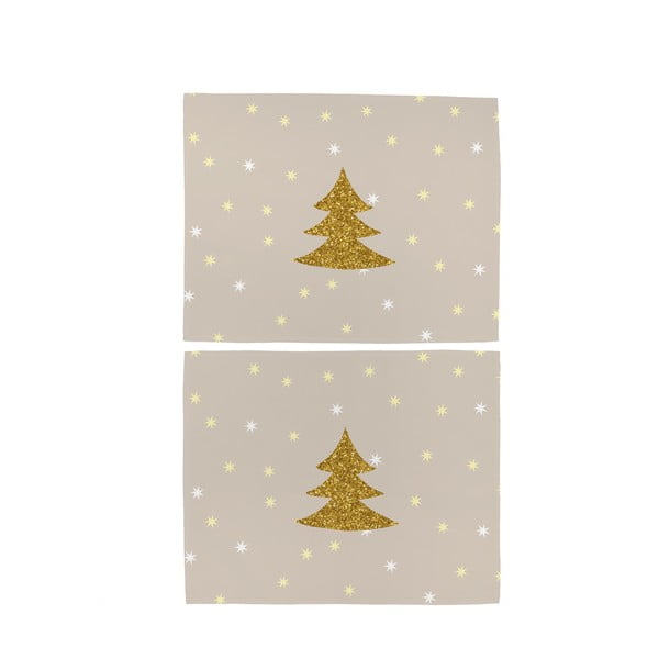 Tekstilni pogrinjki v kompletu 2 ks z božičnim motivom 35x45 cm Gold Tree – Butter Kings