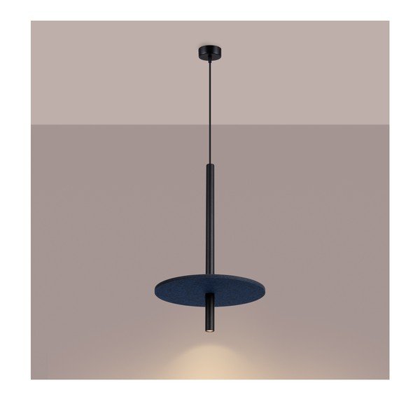 Temno modra/bež kovinska viseča svetilka ø 30 cm Rilu – Sollux-image-2