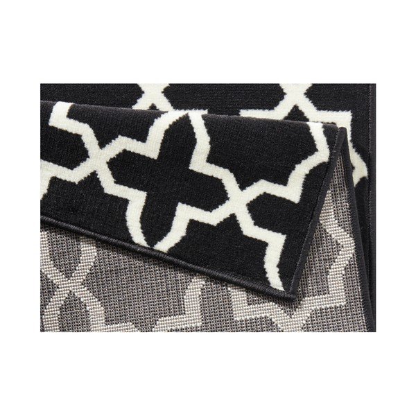 Črn tekač z belimi detajli Hanse Home Basic Glam, 80 x 350 cm-image-3