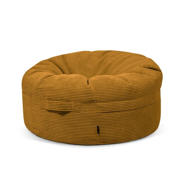 Gorčično rumena vreča za sedenje iz rebrastega žameta Roll 105 – SLOWDOWN