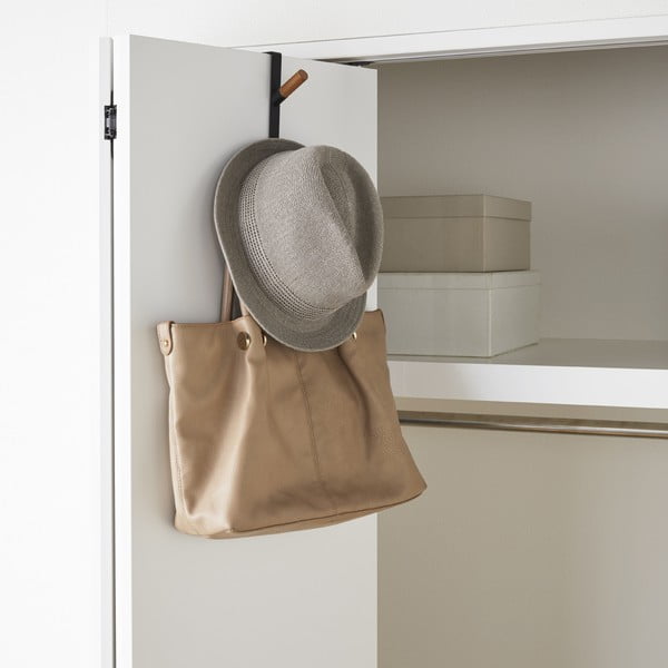 Črn kovinski obešalnik za vrata 1,5 cm Tower – YAMAZAKI-image-2