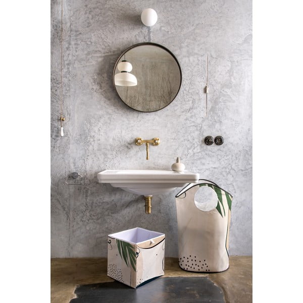 Bež škatla za shranjevanje iz mikrovlaken Butter Kings Abstract Dark, 32 l-image-1