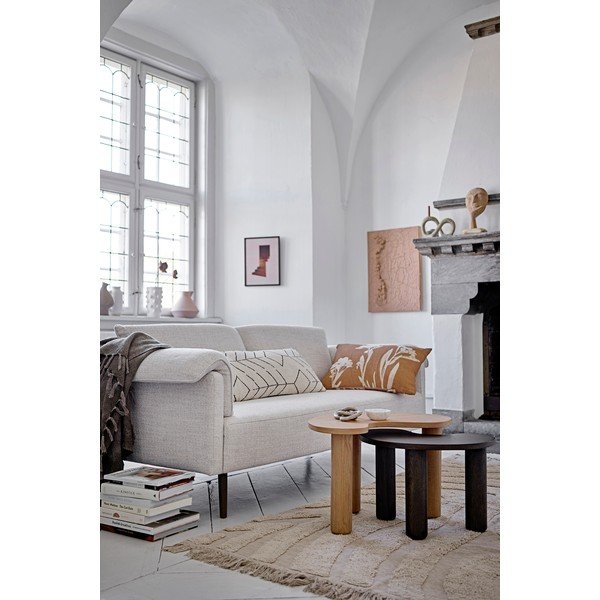 Temno rjava mizica iz masivnega kavčukovca 36x53 cm Luppa – Bloomingville-image-1