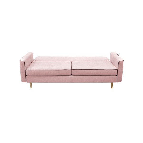 Roza raztegljiv trosed s svetlimi nogami Mazzini Sofas Ivy-image-4