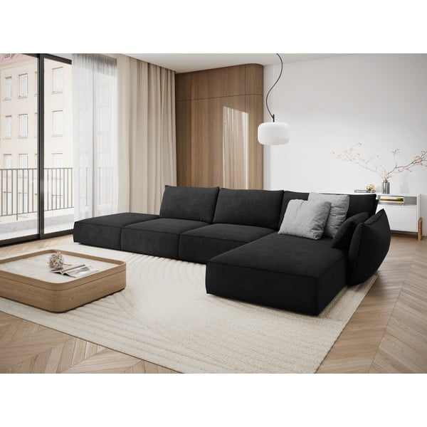Temno siv kotni kavč (desni kot) Vanda - Mazzini Sofas-image-1