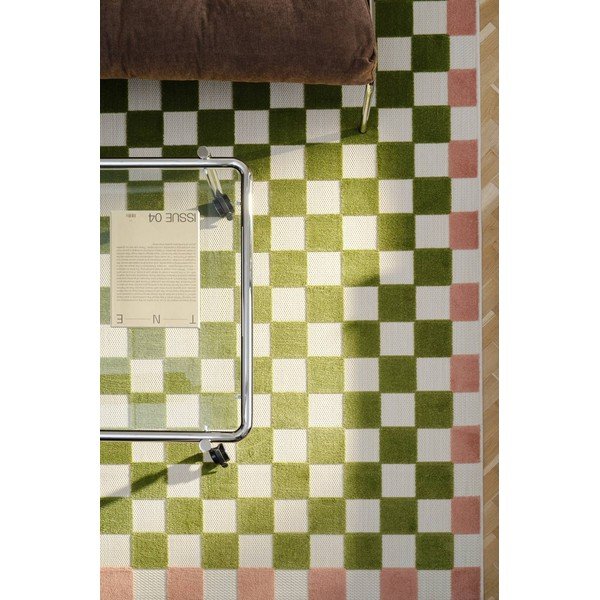 Zelena/rožnata notranja in zunanja preproga 200x290 cm Enja – Jotex-image-1