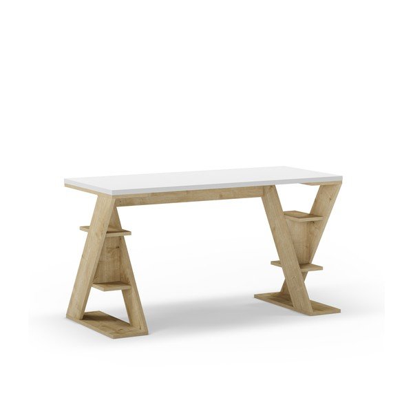 Pisalna miza z belo mizno ploščo 60x137 cm Butterfly – Marckeric-image-2