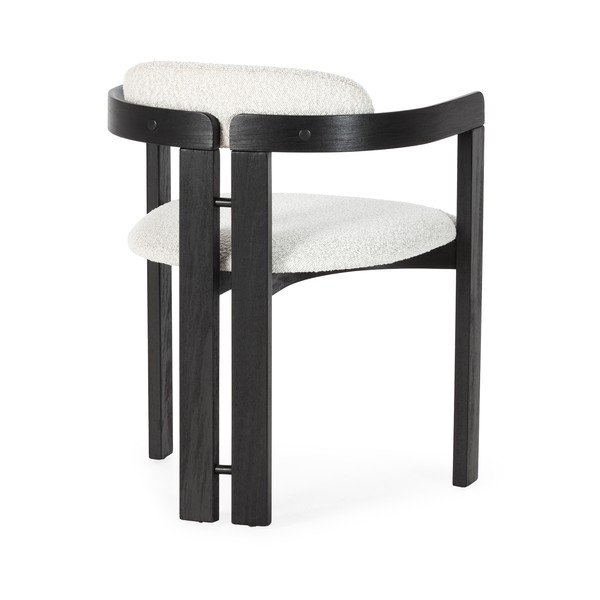 Beli/črni oblazinjeni jedilni stoli v kompletu z nasloni za roke 2 ks Eiden – MOME-image-4