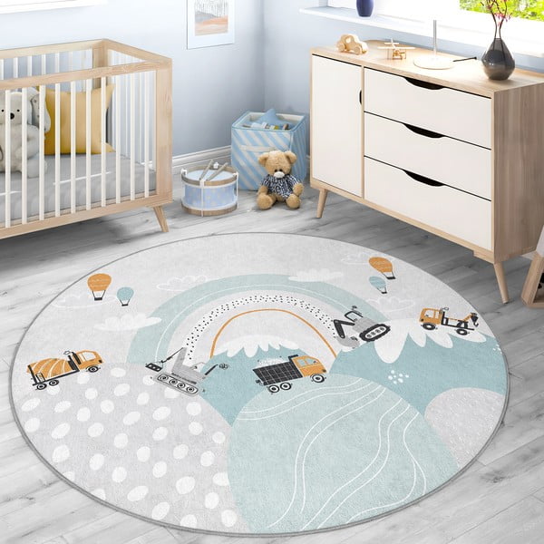 Pralna otroška preproga ø150 cm Snowy Hills – Mila Home-image-1