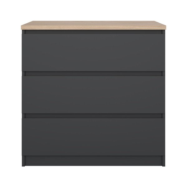 Temno siva komoda 77x76x50 cm Naia – Tvilum-image-2